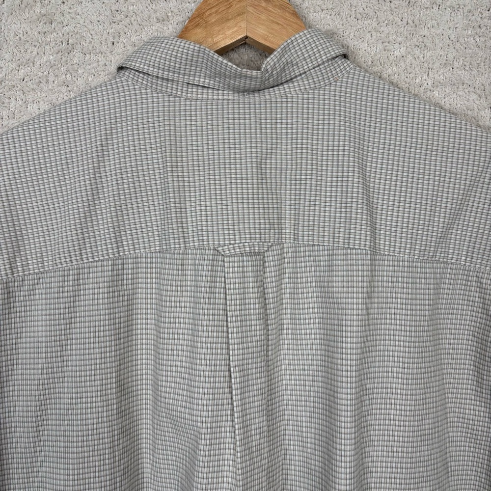Columbia Sportswear Shirt Mens XXL White Khaki Plaid Short Sleeve Pocket Button - Picture 8 of 11
